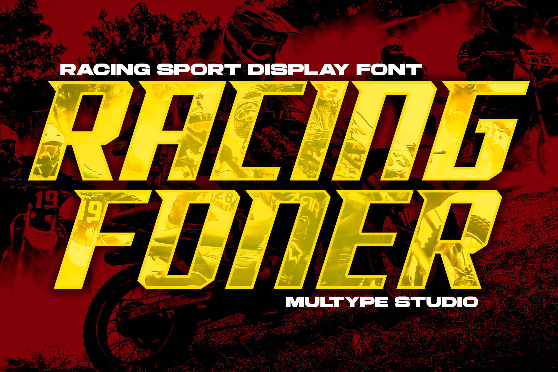 Racing Foner Sport Font - Regular Version - Multype Studio