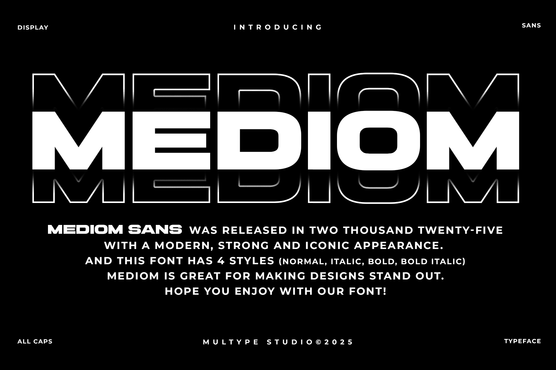 Mediom Extended Font